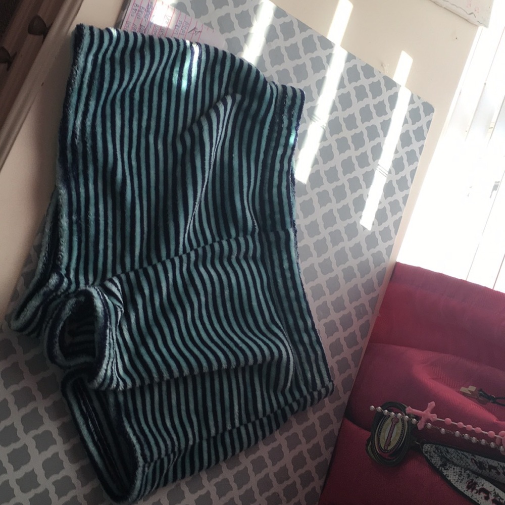 navy and teal blue pajama shorts